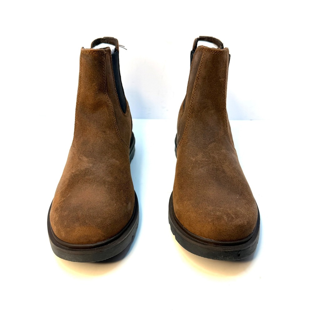Sorel Men's Carson Waterproof Suede Chelsea Boots Size 8.5 Tobacco/Black NWT/BOX